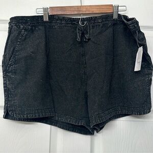 Time and Tru Women's Garment Dye Pull On Shorts, 3.5" Inseam, Size XXL